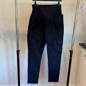 Isabella Oliver stretch maternity cargo pants size 4 darkest navy new with tags